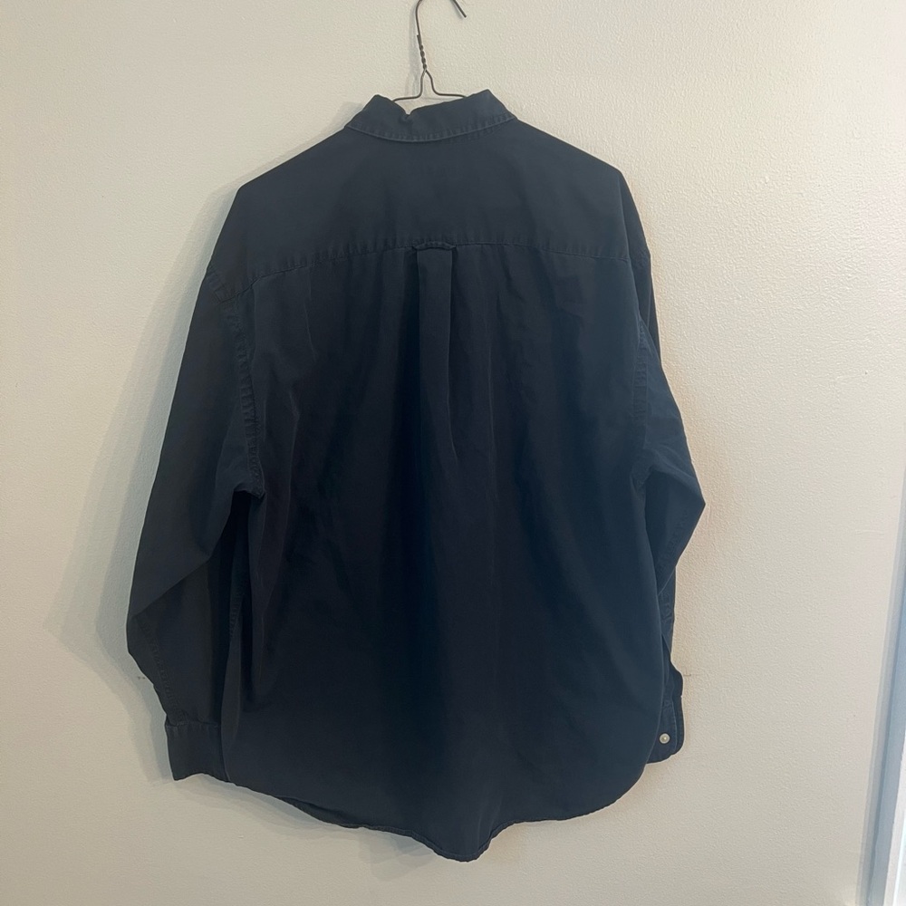 Nautica Men's Charcoal Button-Down Shirt - Picture 3 of 4